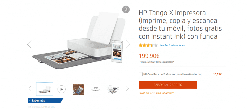 Precio Tango X Impresora