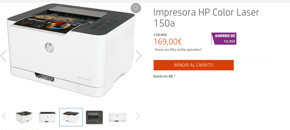 Precio Impresora HP Color Laser 150a