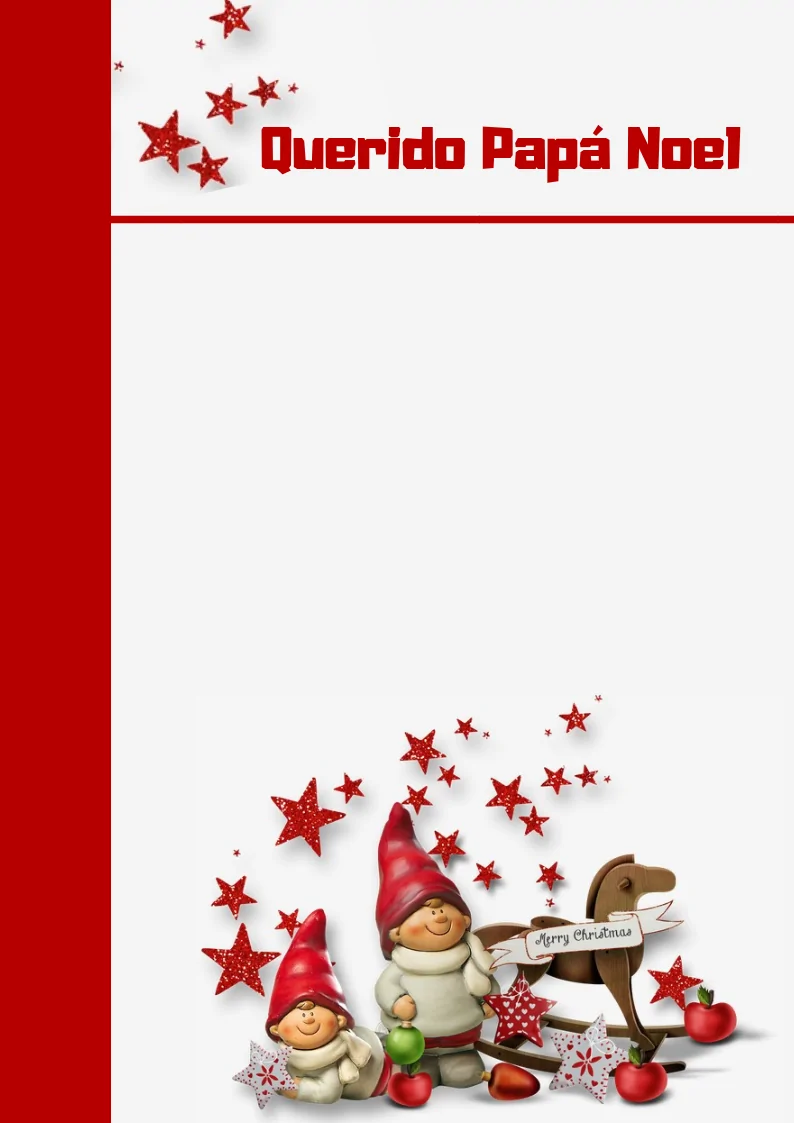 Modelo Carta Papa Noel 🖨️ Cartas a Papa Noel y los Reyes Magos para imprimir - A4toner ❤️
