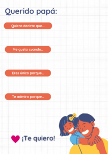 Explícale a tu papá porque le quieres