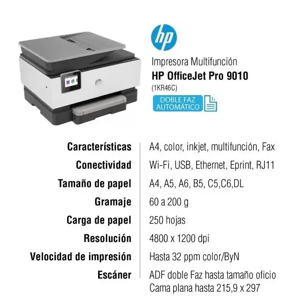 HP OfficeJet Pro 9010 caracteristicas