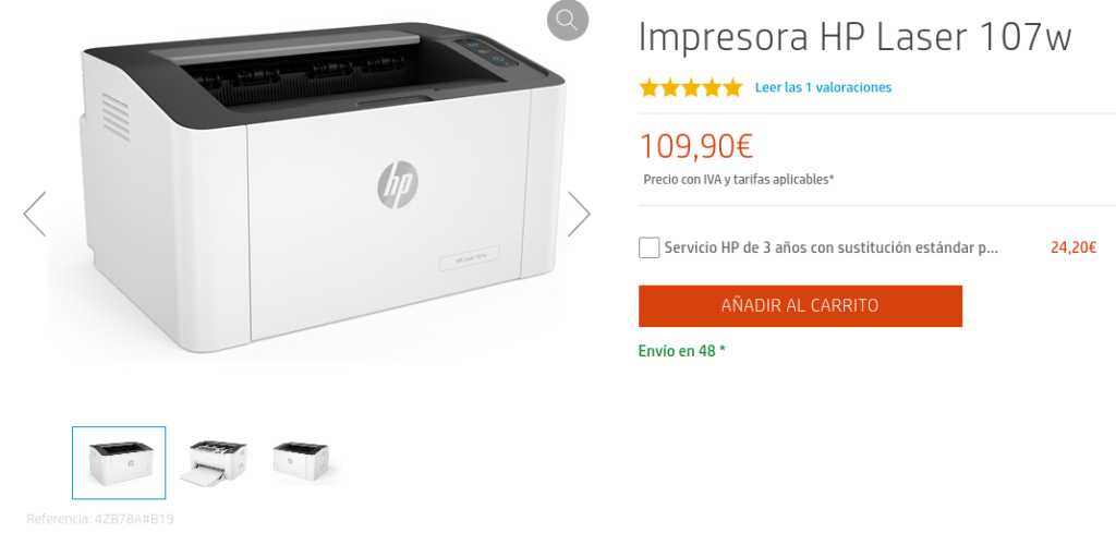 HP Laser 107w | Análisis y Opiniones 9 Precio Impresora HP Laser 107w