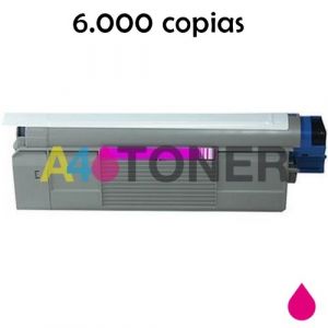  Toner C610M magenta,  sustituye al toner original  de OKI 44315306