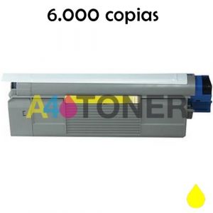  Toner C610Y amarillo,  sustituye al toner original de OKI 44315305