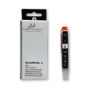  Cartucho de tinta alternativo CLI551XLC, sustituye al cartucho de tinta original CLI-551XLC