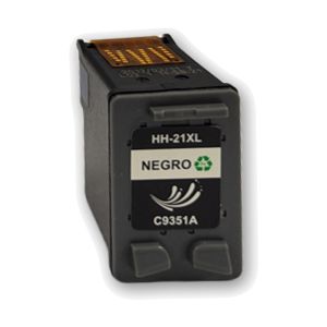 Cartucho HP 21XL negro barato. Tinta alternativa ColorPremium para impresora HP C9351CE