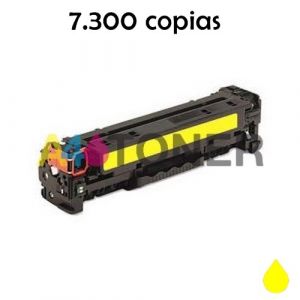  Toner alternativo CE742A amarillo,  sustituye al toner original  CE742A Amarillo