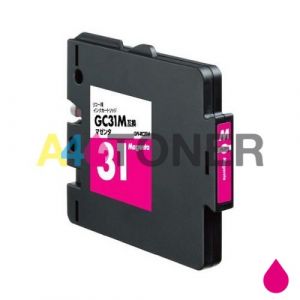  Cartucho de tinta compatible con GC31M, sustituye al cartucho original Ricoh 405703 magenta.