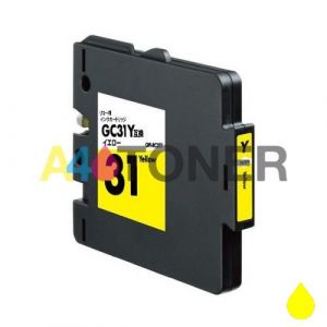  Cartucho de tinta compatible con GC31Y, sustituye al cartucho original Ricoh 405704 amarillo.