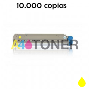 OKI MC-860 amarillo, compatible al toner original OKI 44059209