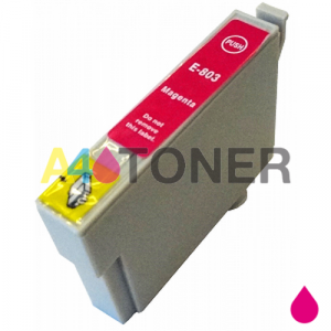  Cartucho de tinta T0803 alternativo, compatible con el cartucho original epson C13T08034010 (colibrí)