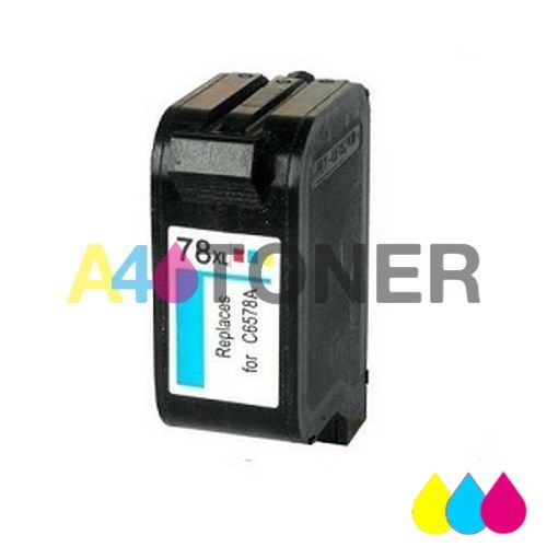 Cartucho de tinta remanufacturado alternativo HP78 compatible al cartucho  original HP C6578A-C6578D ( Nº78 ) Tricolor