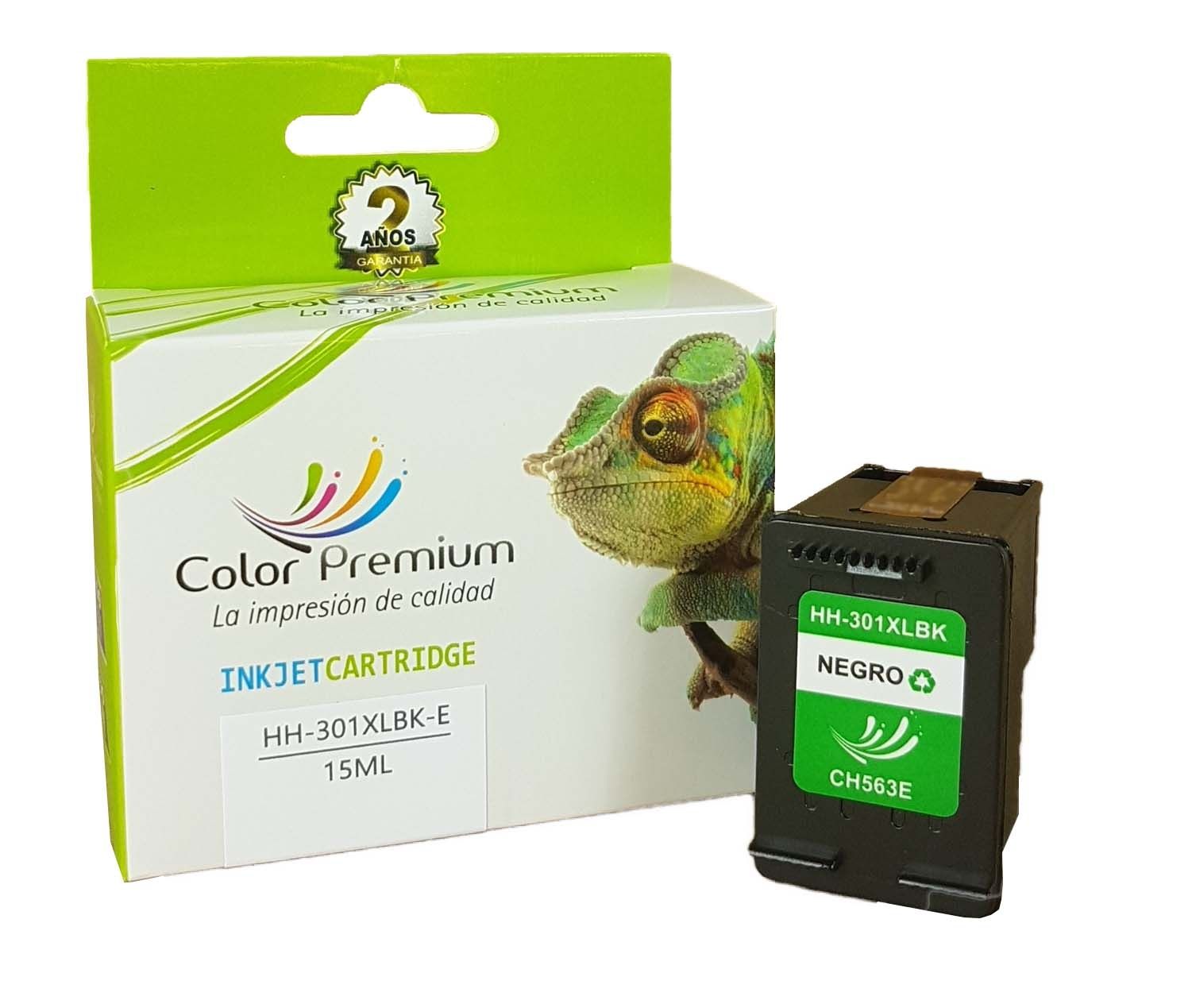 ▷ Comprar Cartucho de tinta 301XL negro, compatible con el cartucho  original hp CH561EE / CH563EE - A4toner ❤️